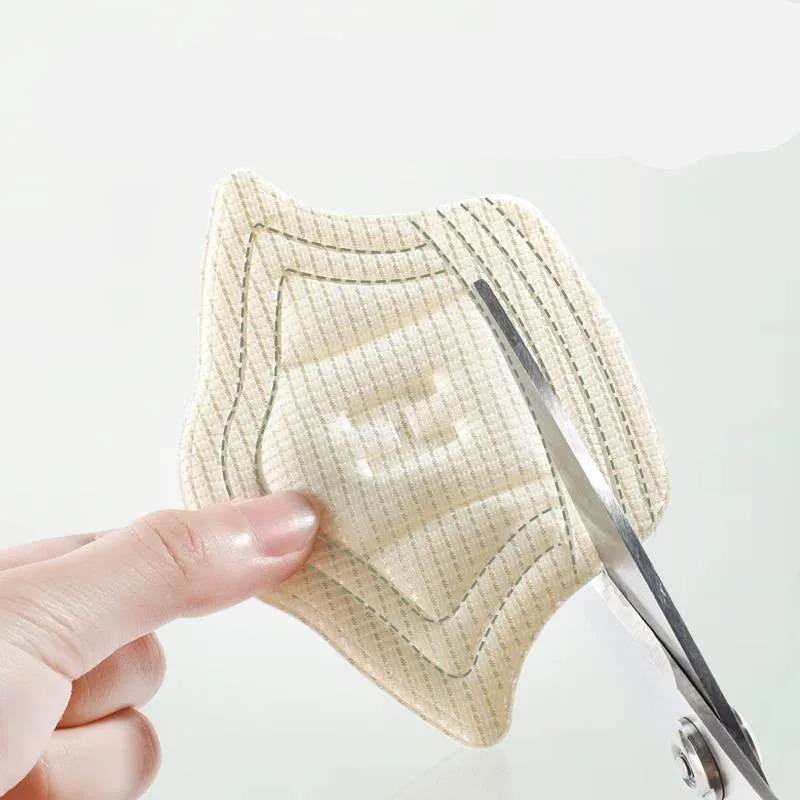 (1 pair) 7mm ultra-soft fabric pads heel insert anti-slip / massage insoles for sneakers - white