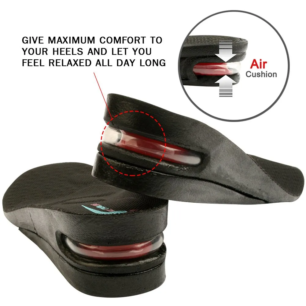 2 Inches Height Increase Shoe Insoles with Air Cushion - 2 Layers (2" UP), (Men's 7-11) 2 Layers (2" UP), Men's 7-11