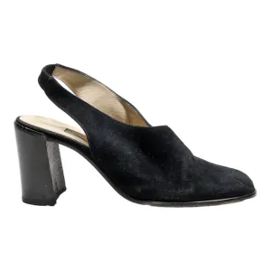 ALBERTO FABIANI Block Heels Black Leather Womens UK 7