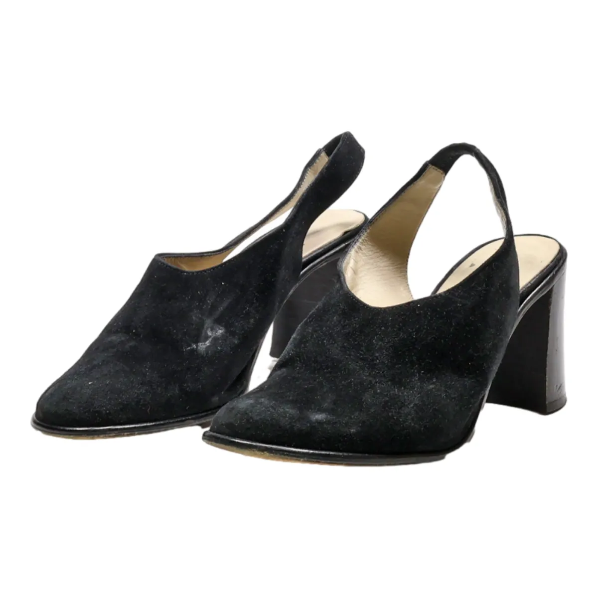 ALBERTO FABIANI Block Heels Black Leather Womens UK 7