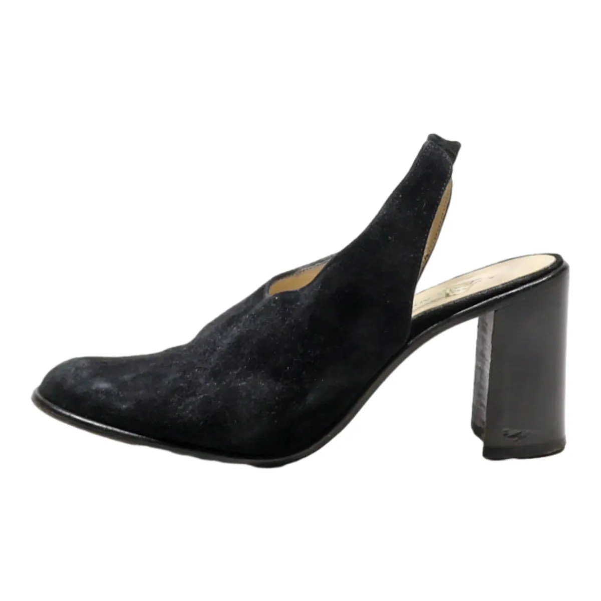 ALBERTO FABIANI Block Heels Black Leather Womens UK 7