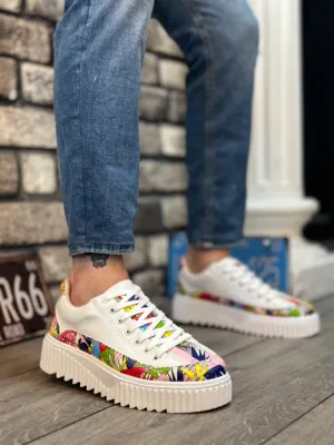 BA0801 High Sole Color Patterned Men's Sports Shoes