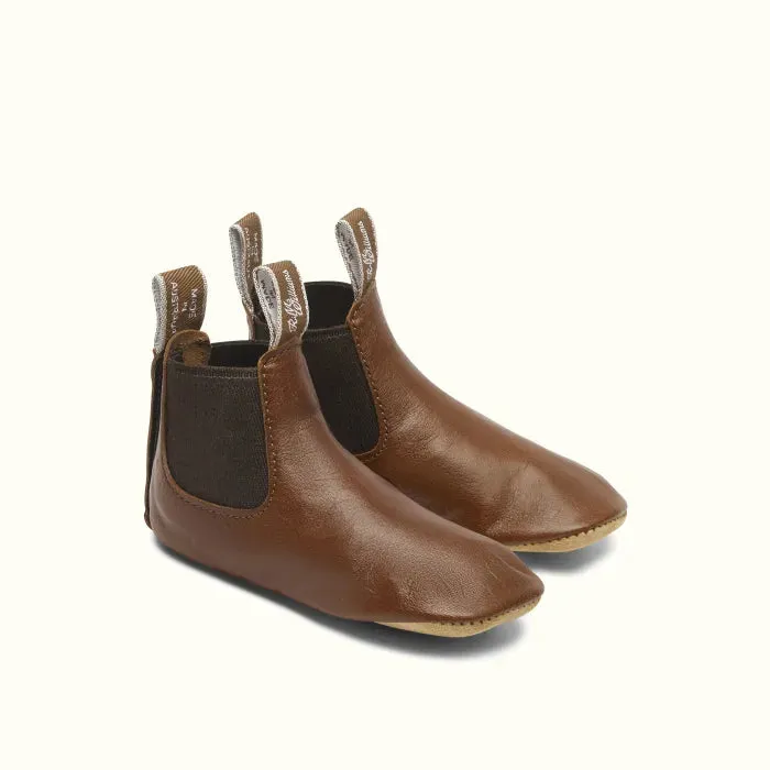 Baby Booties - Kangaroo Leather - Tanbark