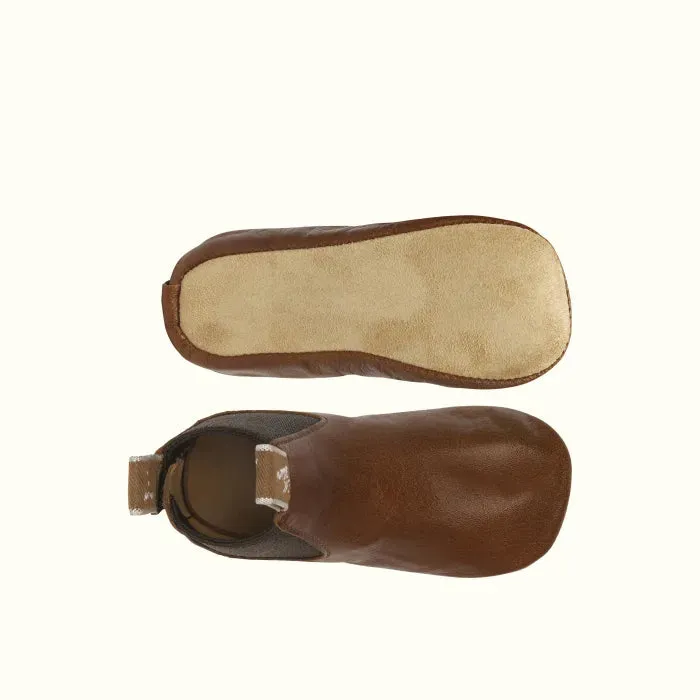 Baby Booties - Kangaroo Leather - Tanbark