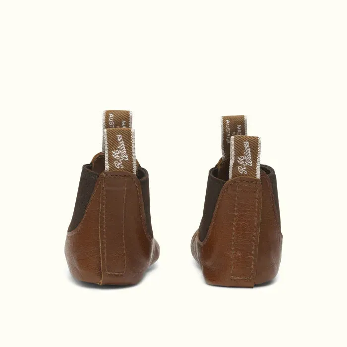 Baby Booties - Kangaroo Leather - Tanbark