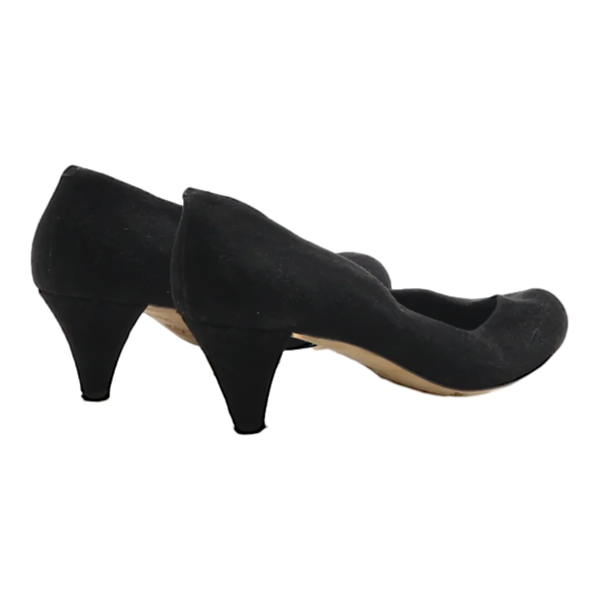 BALLY Pump Heels Black Suede Womens UK 5