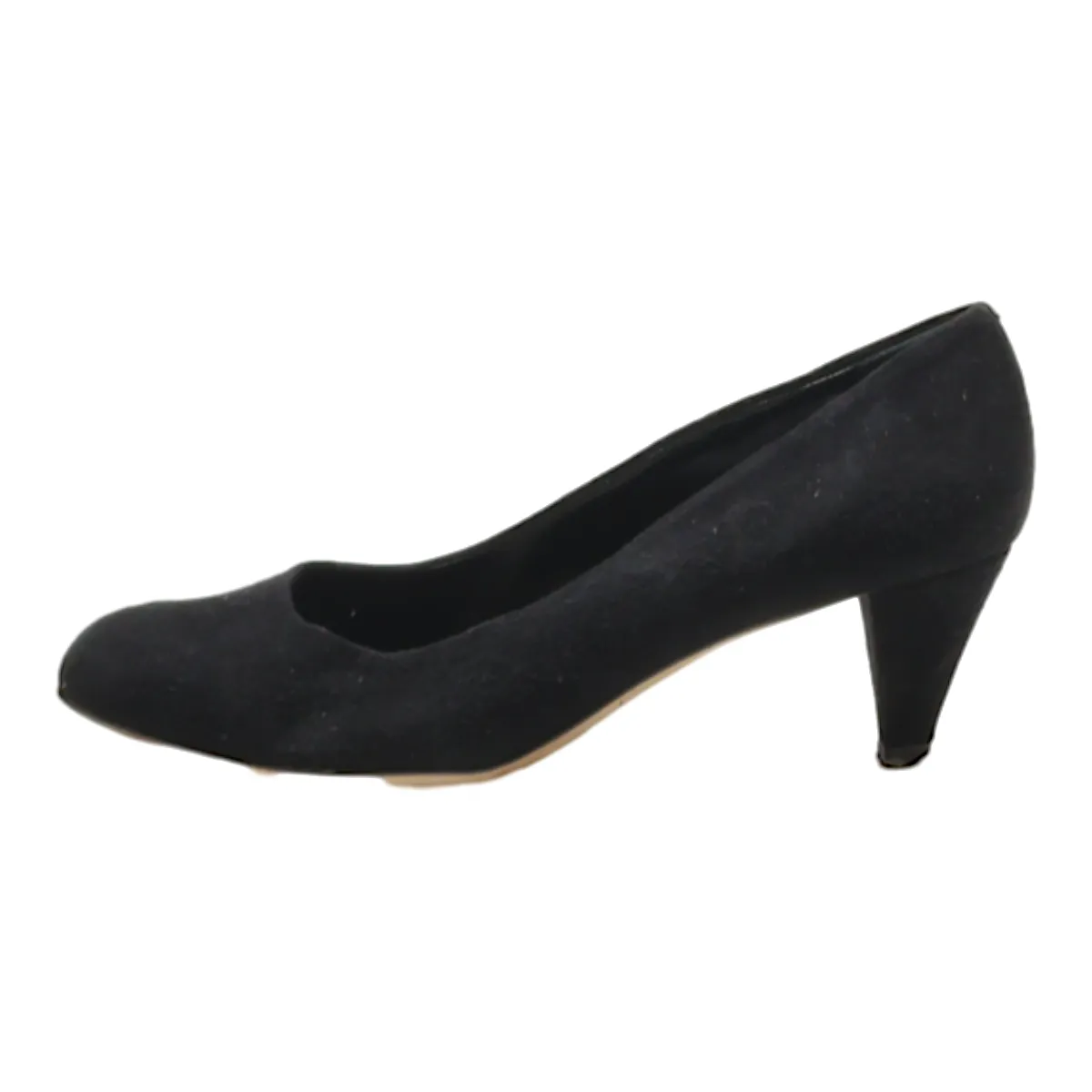 BALLY Pump Heels Black Suede Womens UK 5