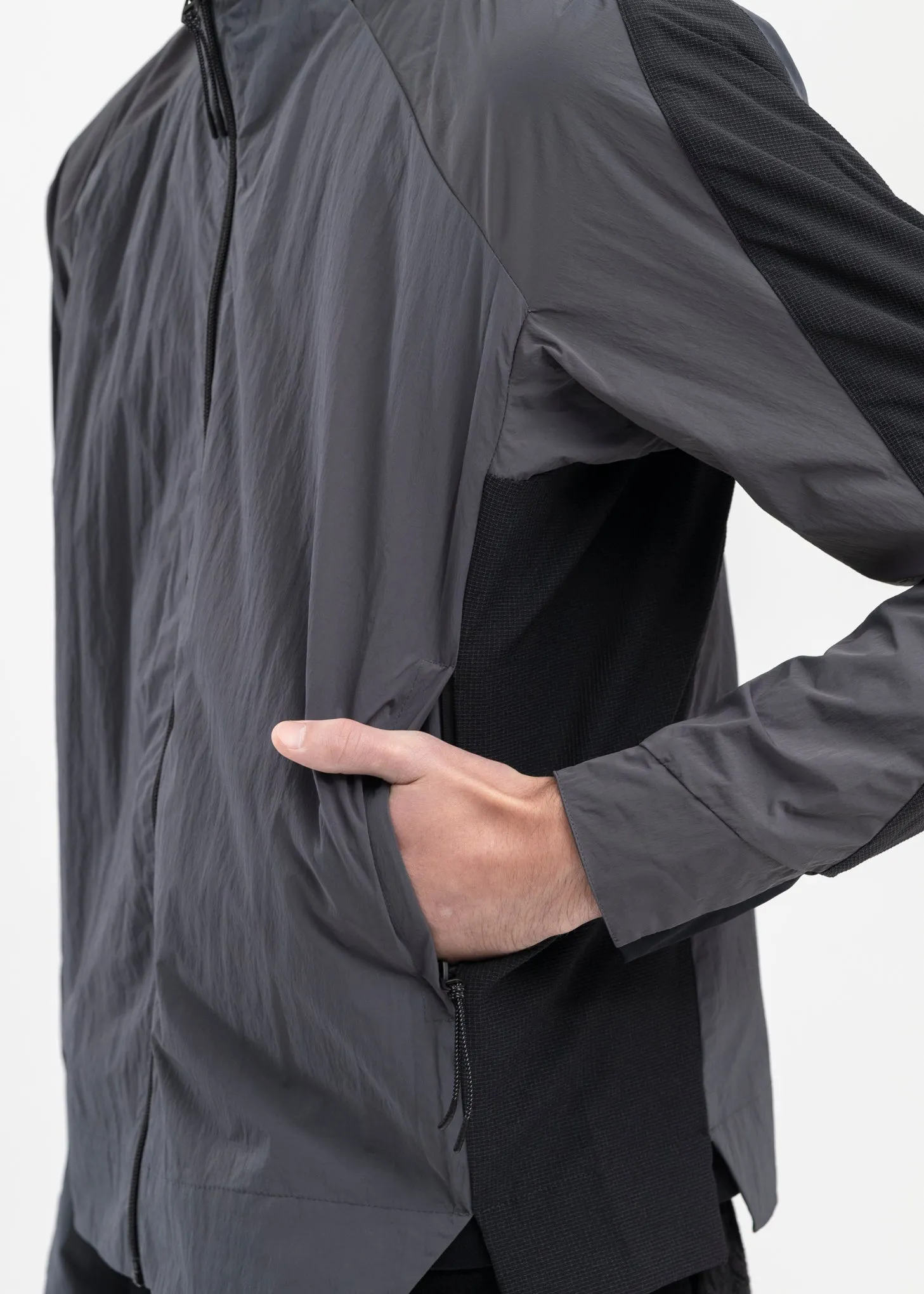 Black Meteorite Notch Track Top
