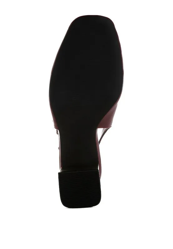 Block Heel Slingback Shoes