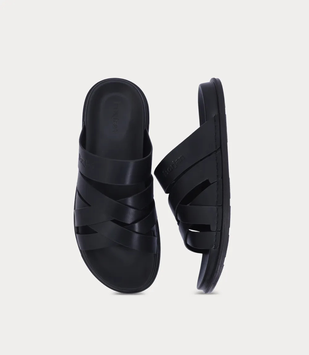 BM6883-BLACK-Men Slipper