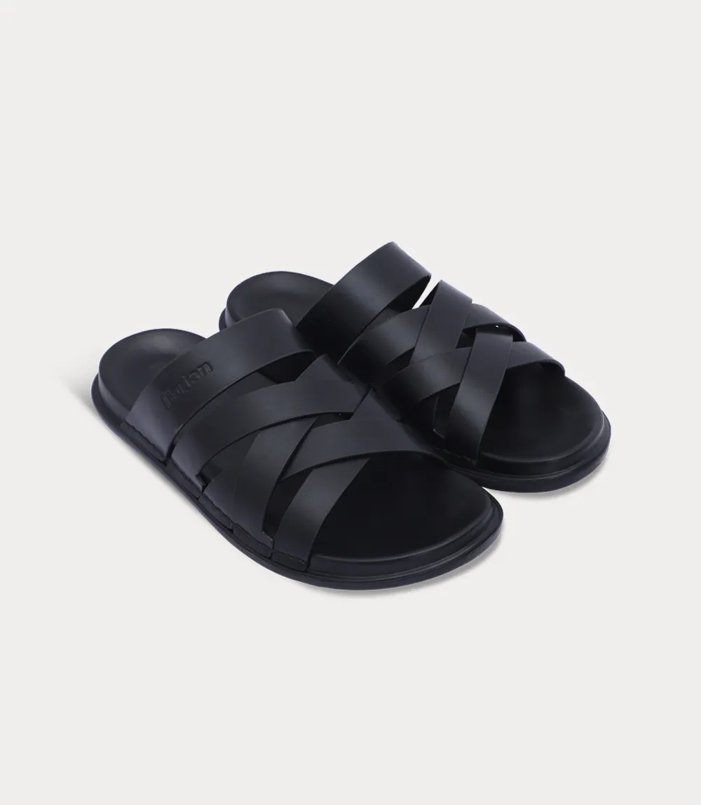 BM6883-BLACK-Men Slipper