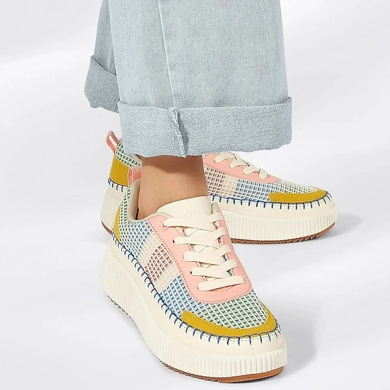 Bohemian Thick Bottom Mesh-Weave Sneakers