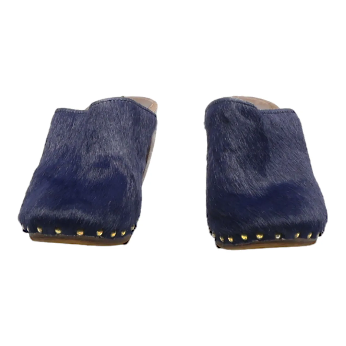 BOSABO Mule Heels Blue Leather Womens UK 6