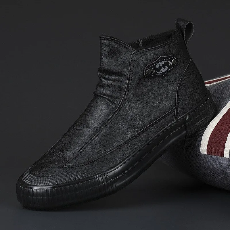 British PU Leather Sneakers