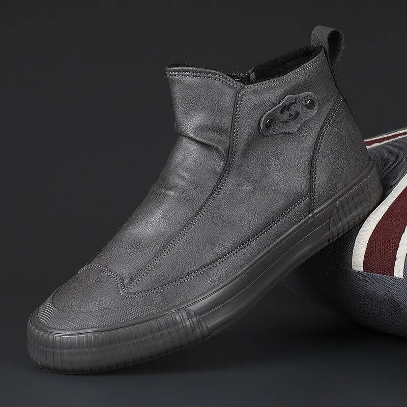 British PU Leather Sneakers