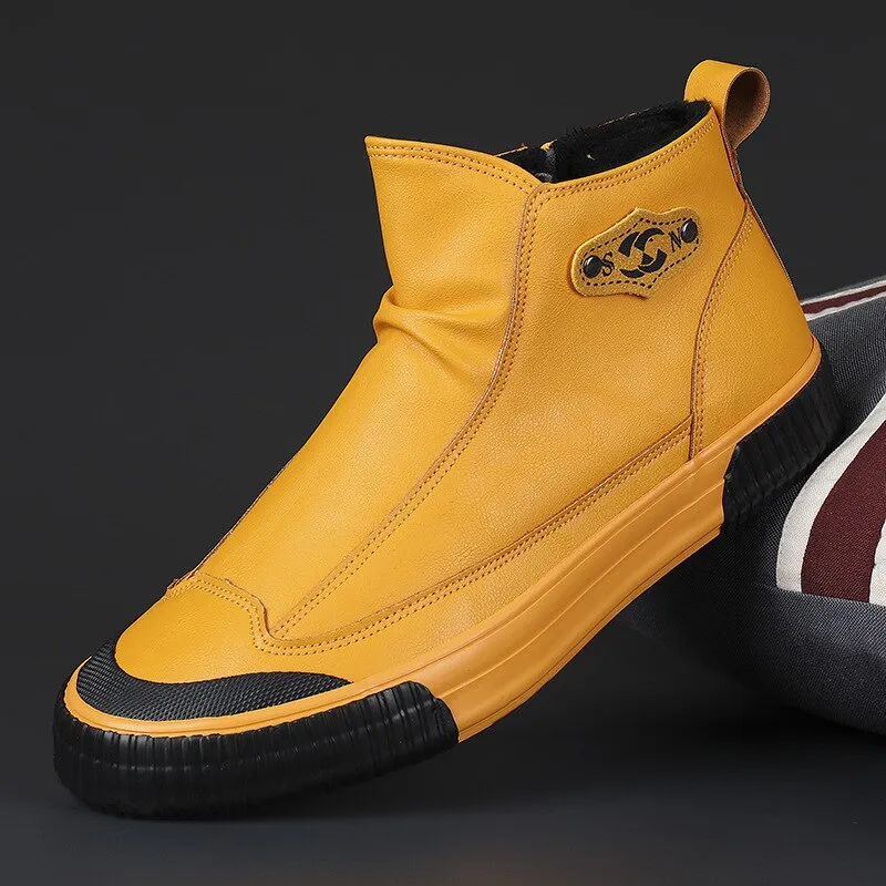 British PU Leather Sneakers
