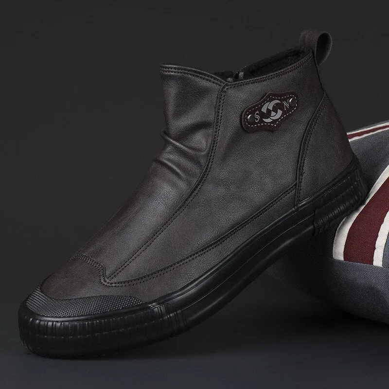 British PU Leather Sneakers