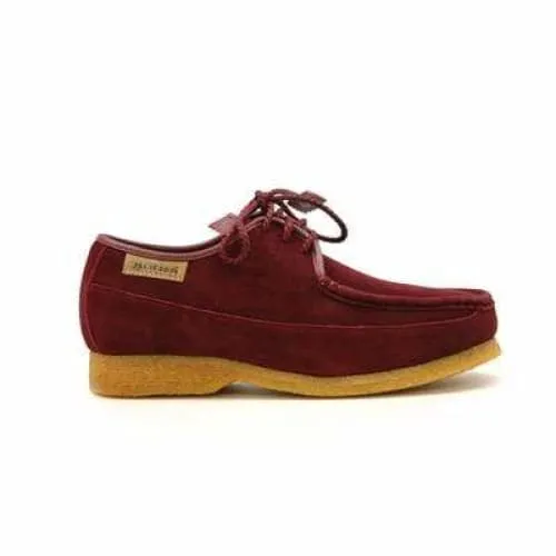 British Walkers Crown Men's Burgundy Suede Crepe Sole Low Top Shoes