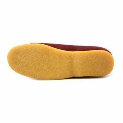 British Walkers Crown Men's Burgundy Suede Crepe Sole Low Top Shoes