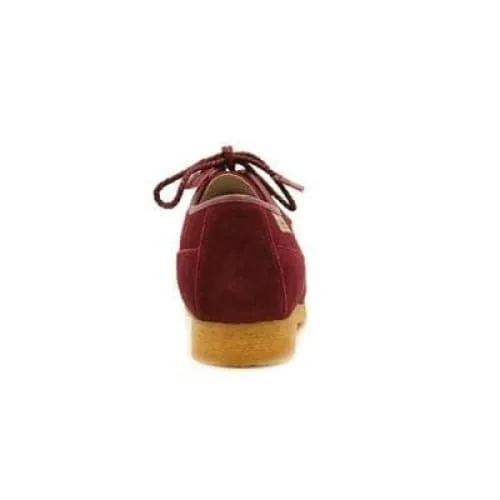 British Walkers Crown Men's Burgundy Suede Crepe Sole Low Top Shoes