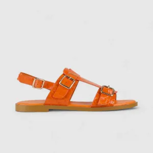 Bulbul Flat Sandal Orange Car5005