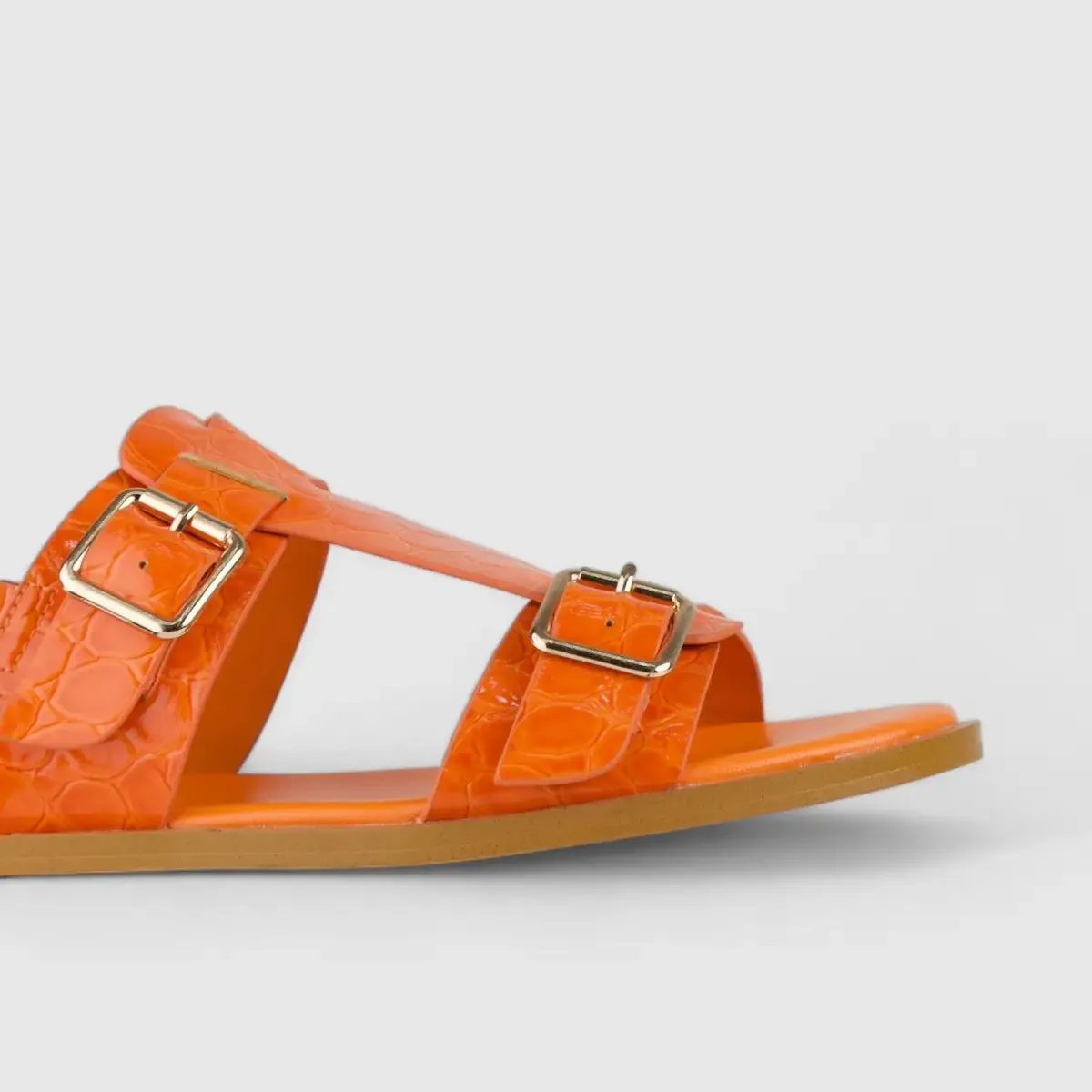 Bulbul Flat Sandal Orange Car5005