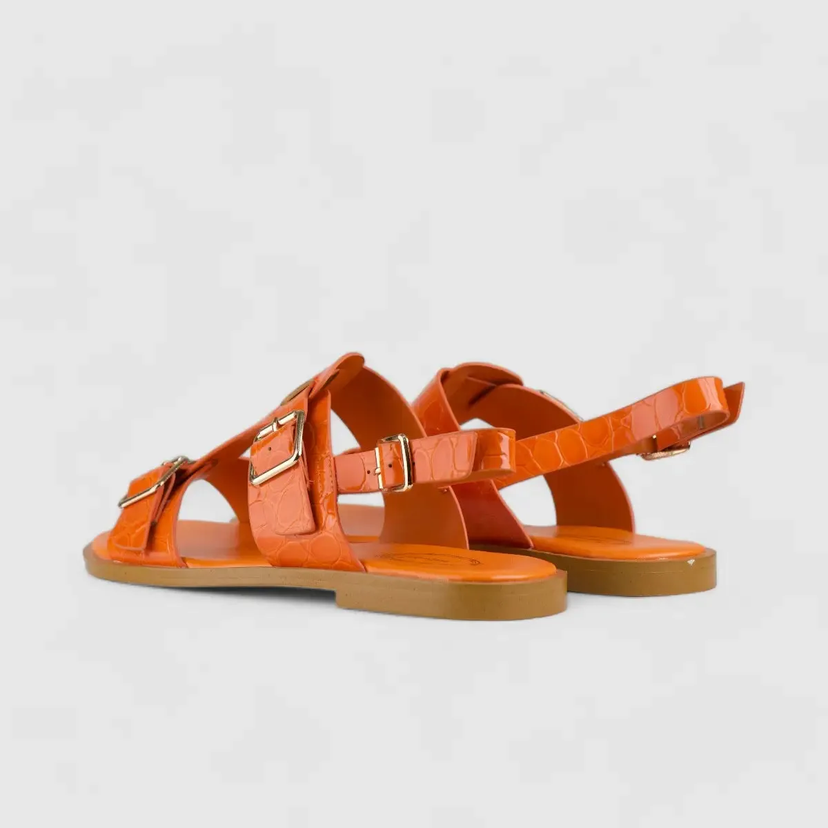 Bulbul Flat Sandal Orange Car5005