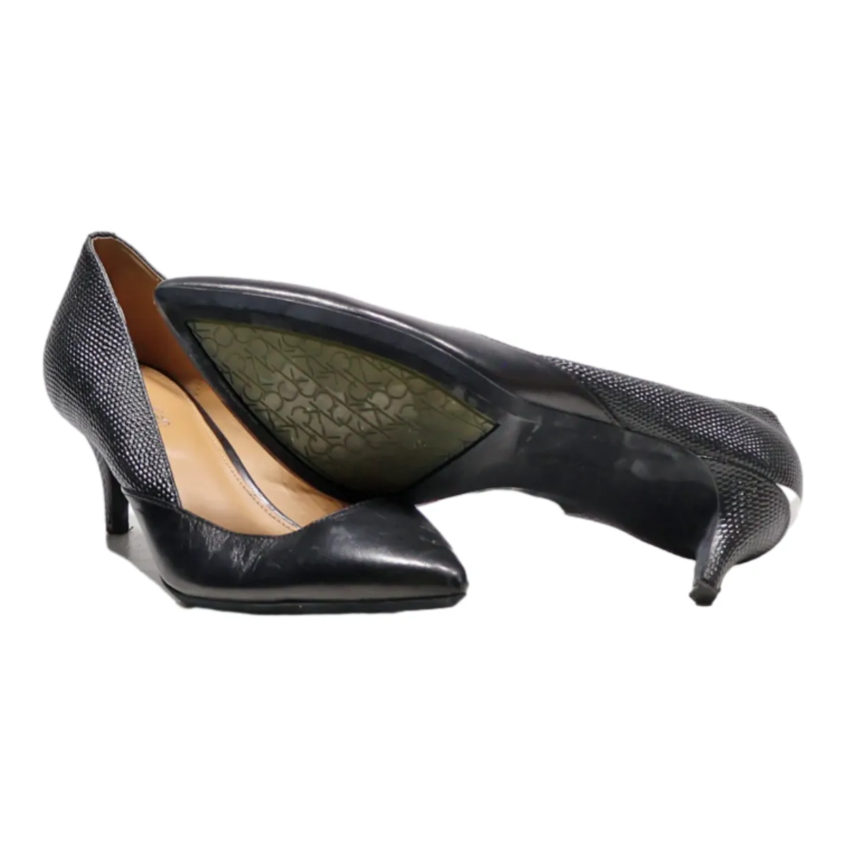 CALVIN KLEIN Pump Heels Black Synthetic Womens UK 4.5
