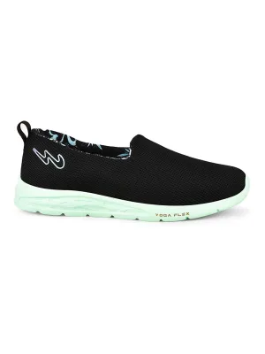 CAMP-FLYWALK Black Women's Slip-ons