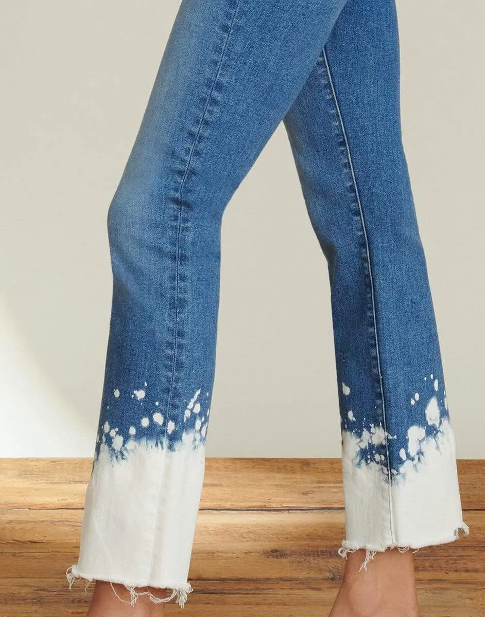 Carly Splatter Detail High-Rise Kick Flare Jean
