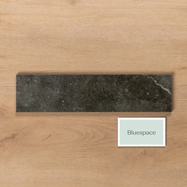 Casuarina Charcoal Honed Porcelain Tile 75x300mm