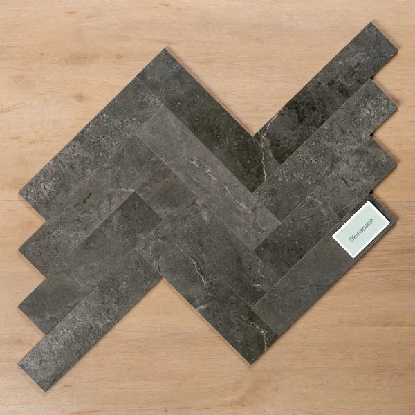Casuarina Charcoal Honed Porcelain Tile 75x300mm