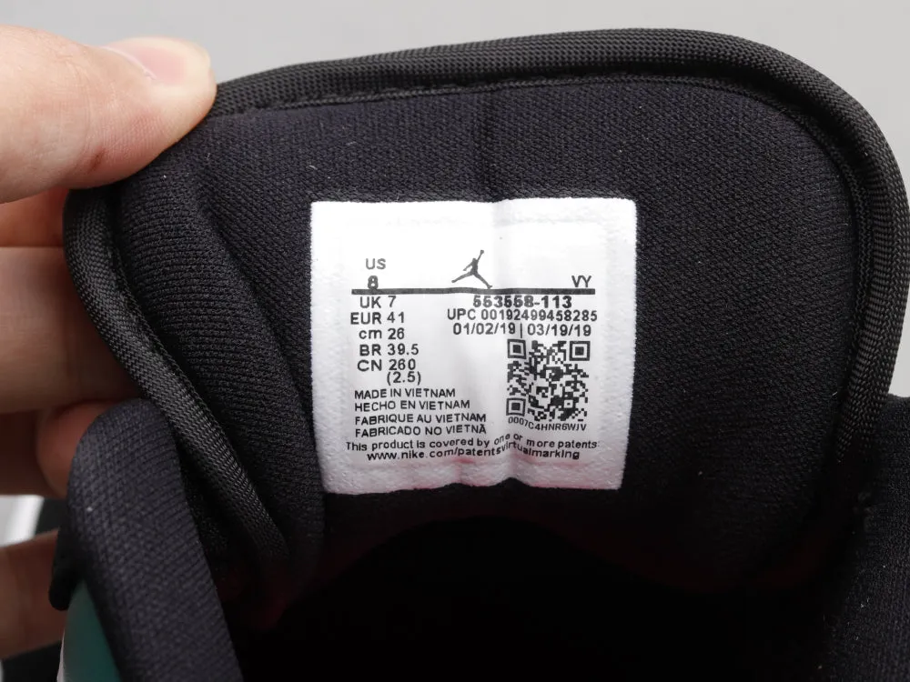 CE - AJ1 black and green toes