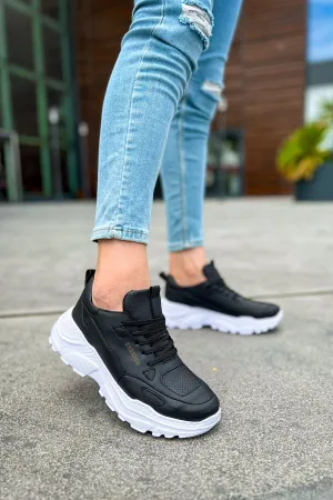 CH089 Men's Black (White Sole) Casual Sneaker Sports Shoes