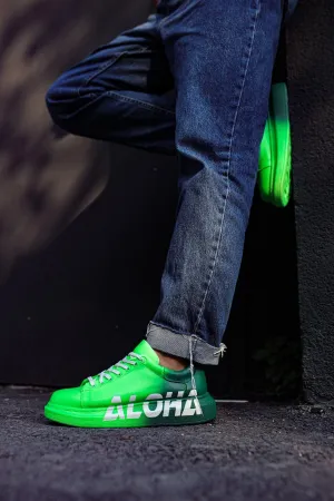 CH254 Men's Unisex Green Casual Sneaker Sports Shoes