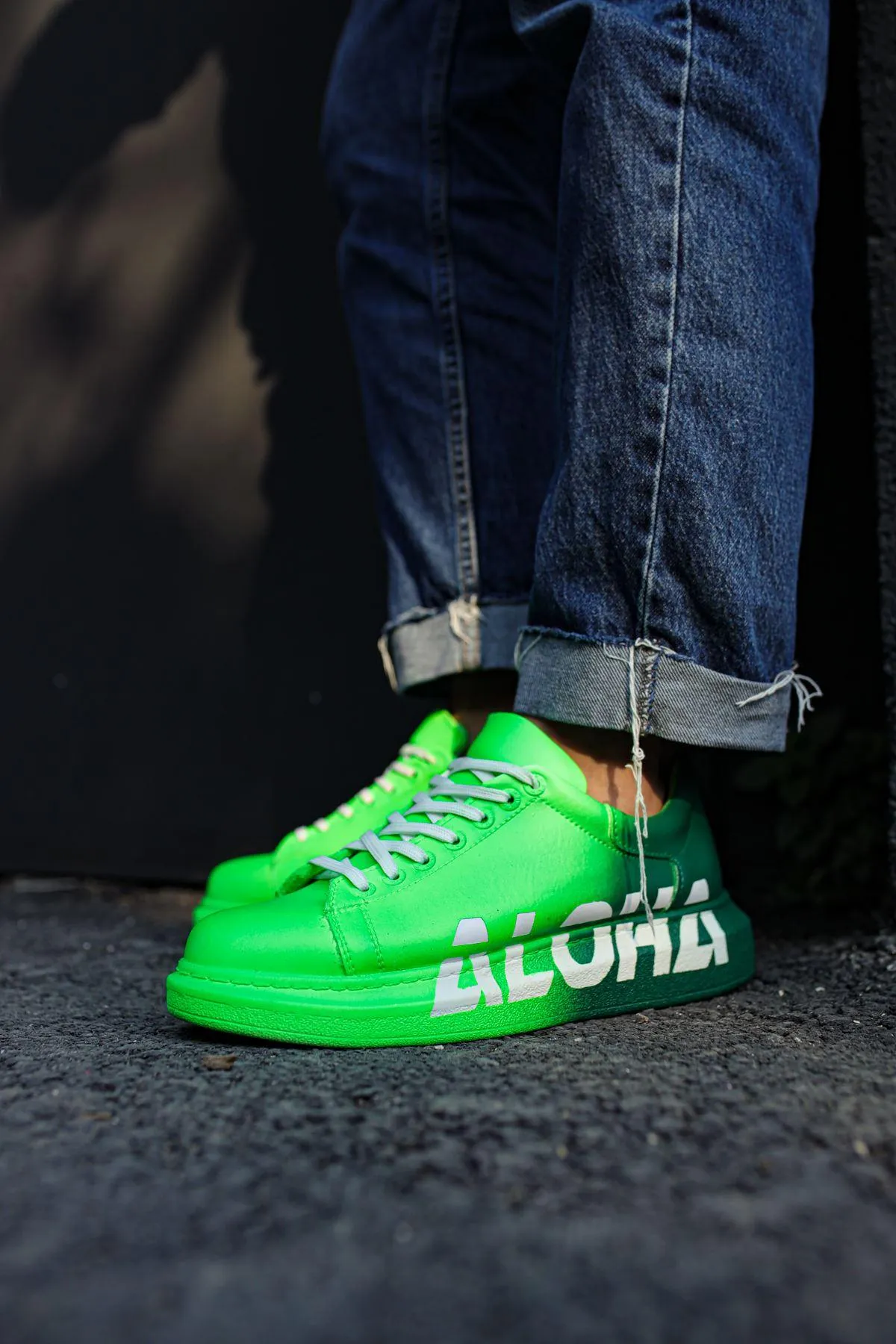 CH254 Men's Unisex Green Casual Sneaker Sports Shoes