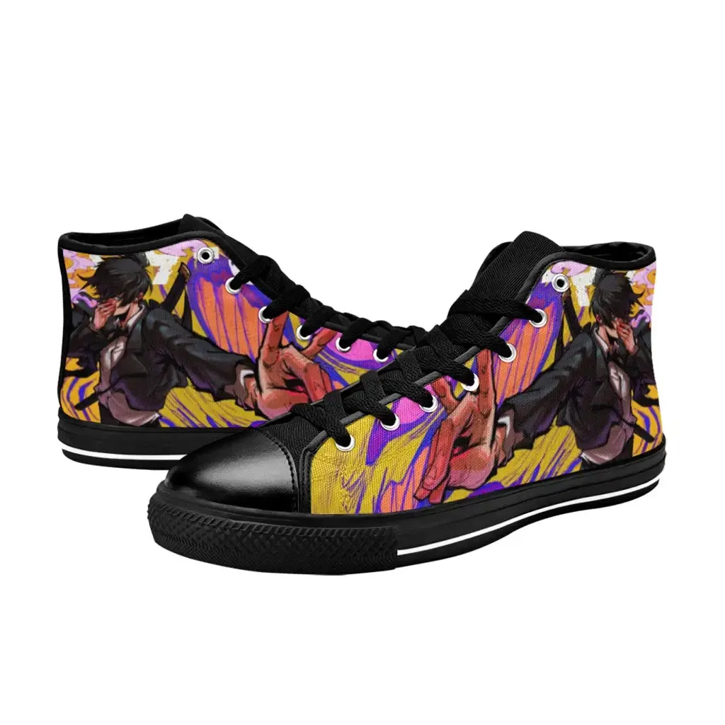 Chainsaw Man Aki Hayakawa Shoes High Top Sneakers for Kids and Adults