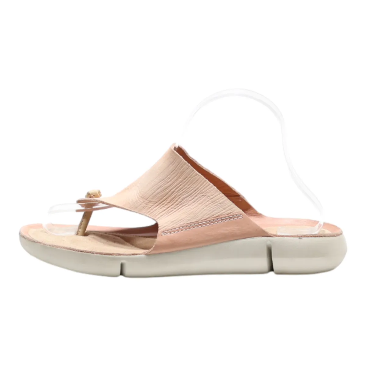 CLARKS Flip Flop Sandals Pink Synthetic Womens UK 6.5