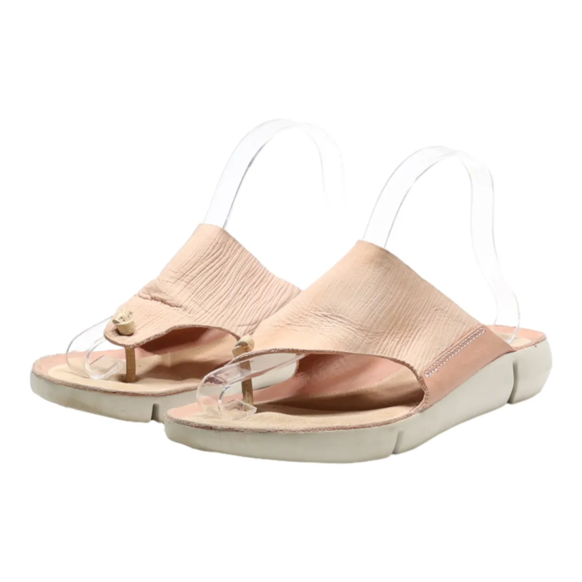 CLARKS Flip Flop Sandals Pink Synthetic Womens UK 6.5