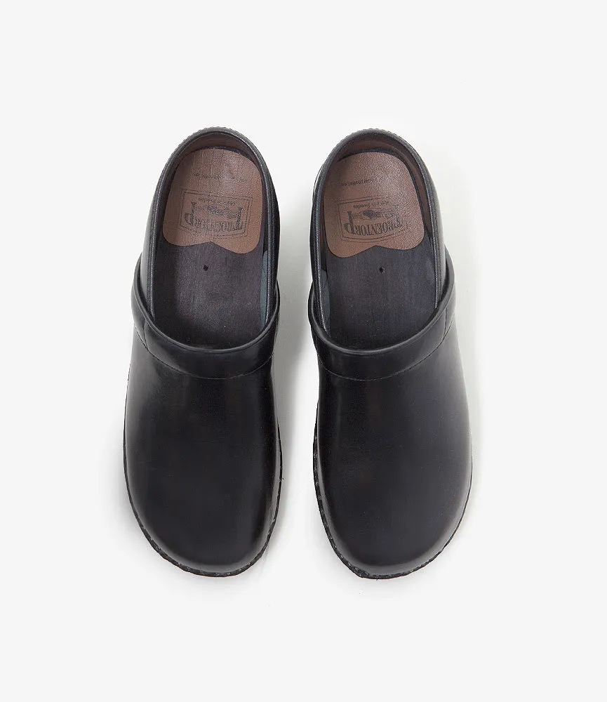 Closed Back 'Van Gogh' Clog – Black Leather