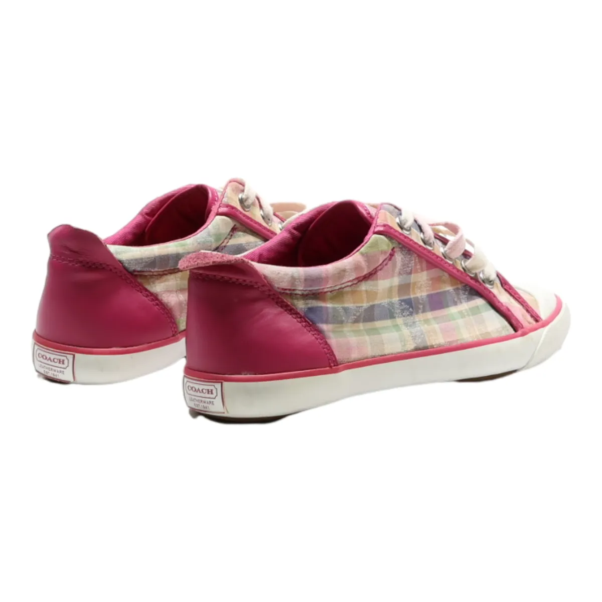 COACH Low Top Trainers Pink Synthetic Womens UK 5