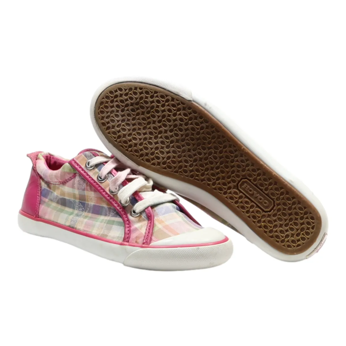 COACH Low Top Trainers Pink Synthetic Womens UK 5