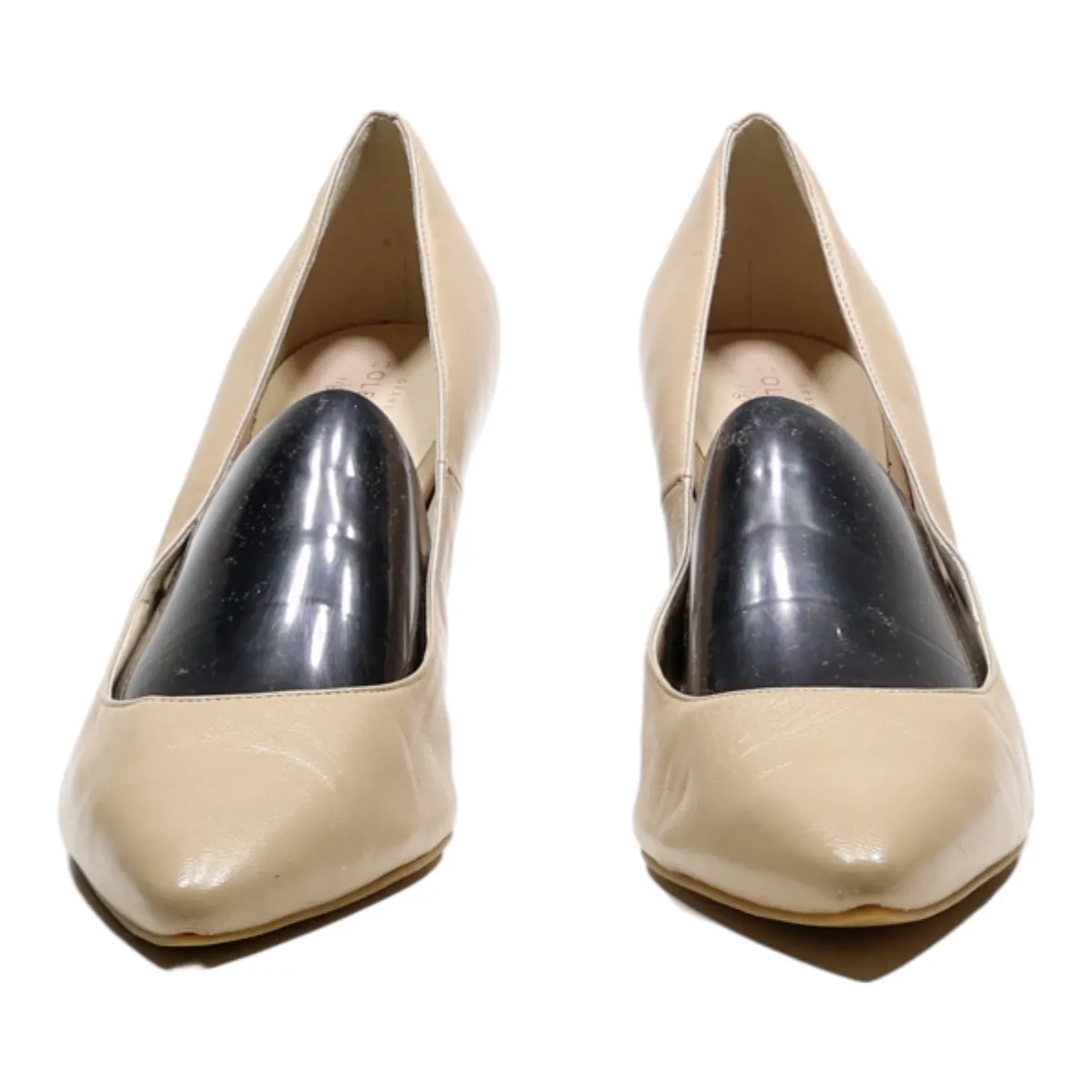 COLE HAAN Pump Heels Beige Leather Womens UK 7