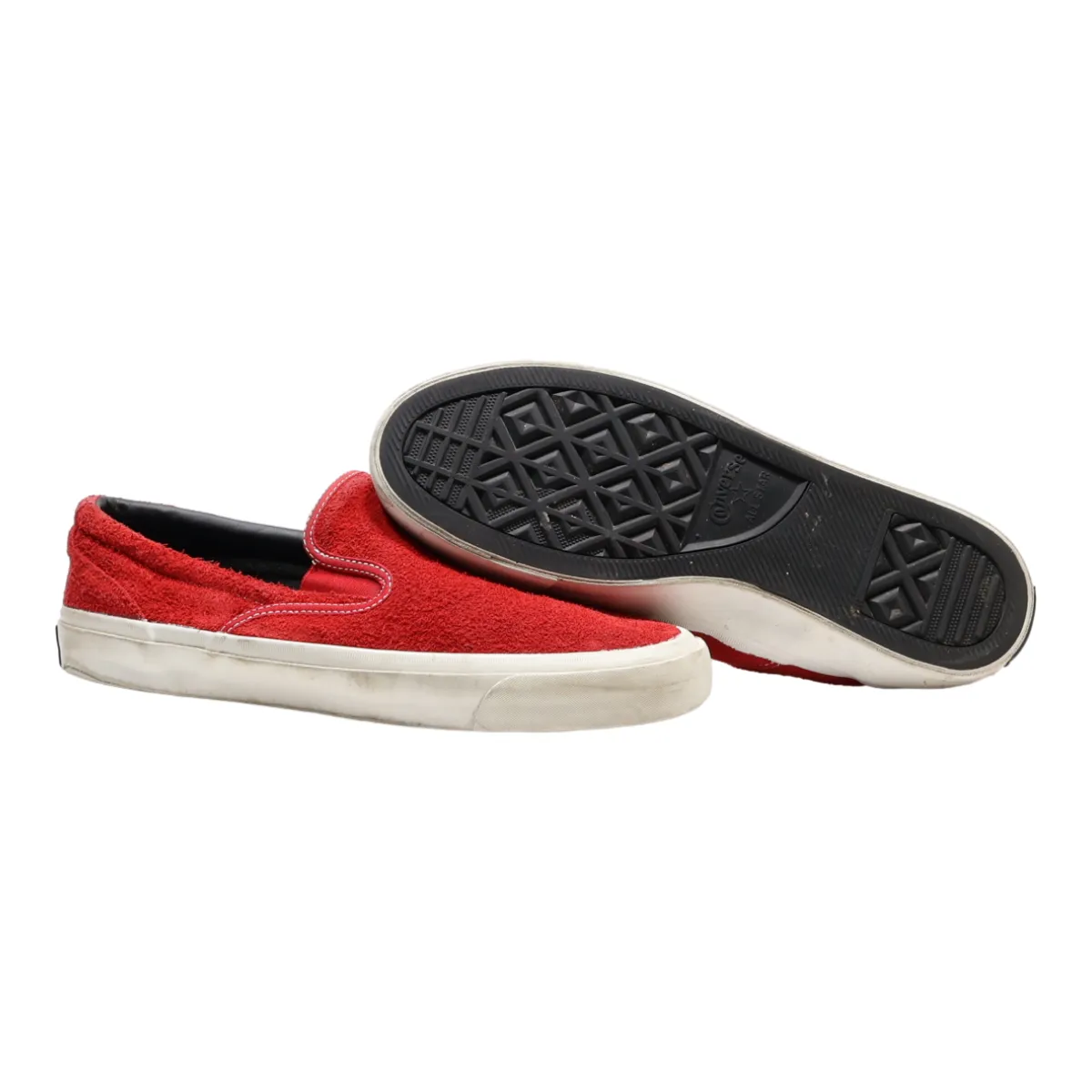 CONVERSE Converse One Star Sneaker Trainers Red Suede Mens UK 12