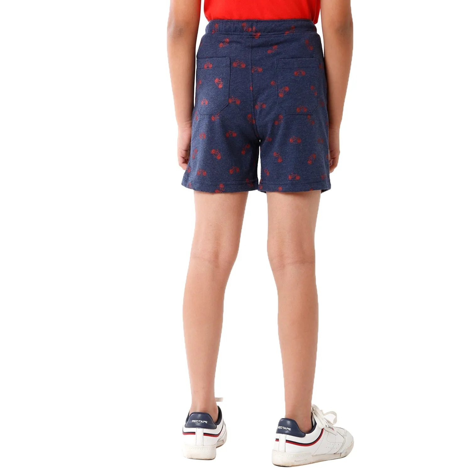 CP BRO BOYS 100% Cotton Printed Slim Fit Blue Color Cotton Shorts - BBTS 03 A