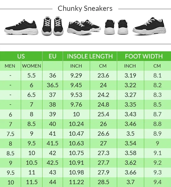 Denim Style Border Collie Chunky Sneakers