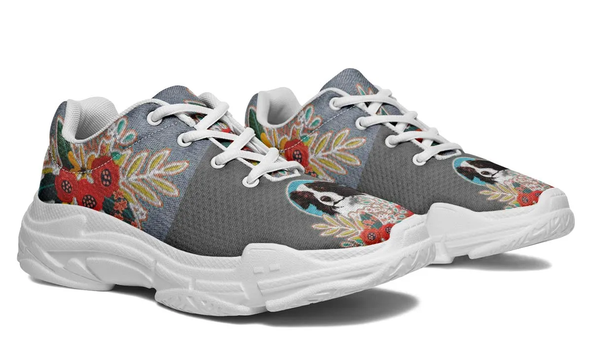 Denim Style Border Collie Chunky Sneakers