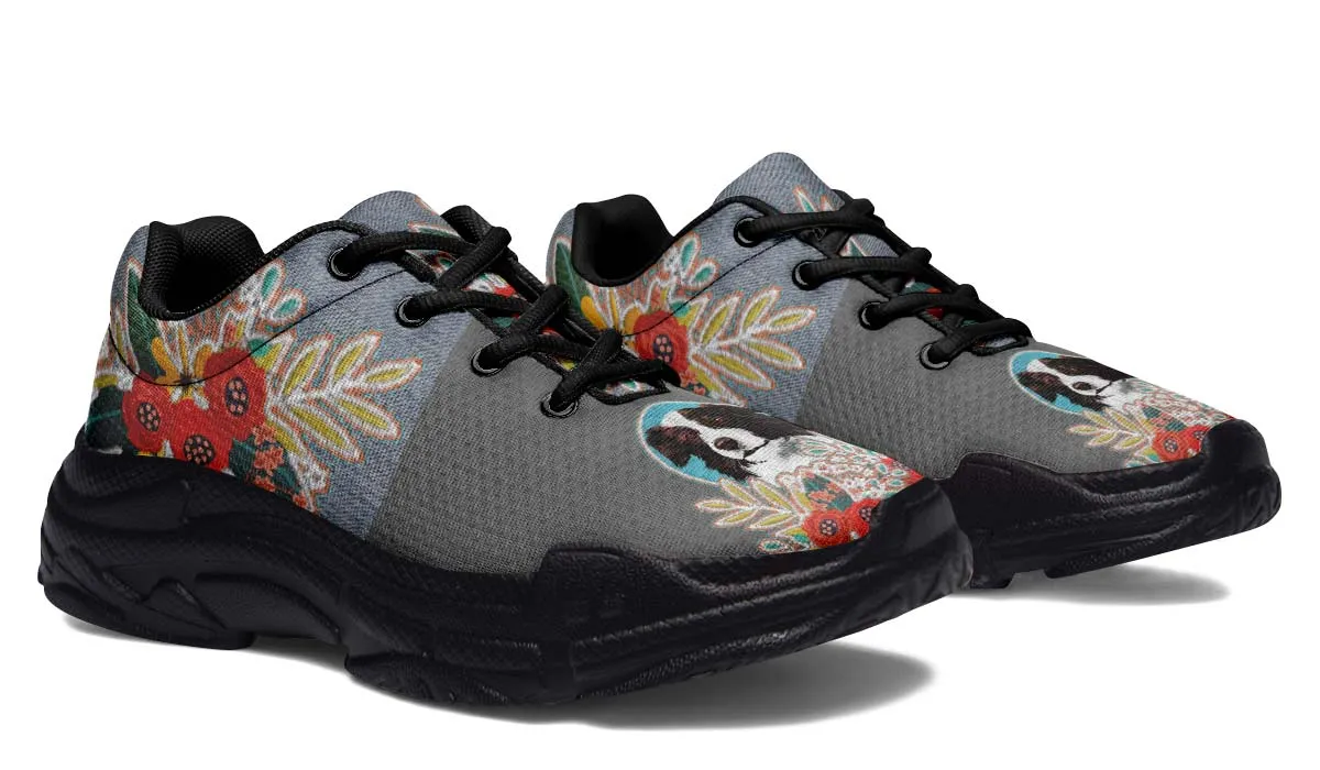 Denim Style Border Collie Chunky Sneakers
