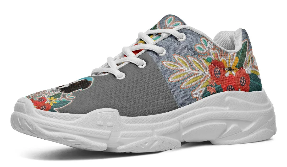 Denim Style Border Collie Chunky Sneakers
