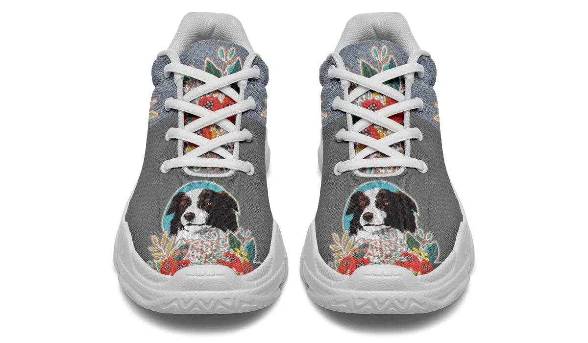 Denim Style Border Collie Chunky Sneakers